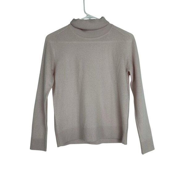Quince Women’s Pink Turtleneck High Neck 100% Cashmere Sweater Soft Small - Picture 1 of 9